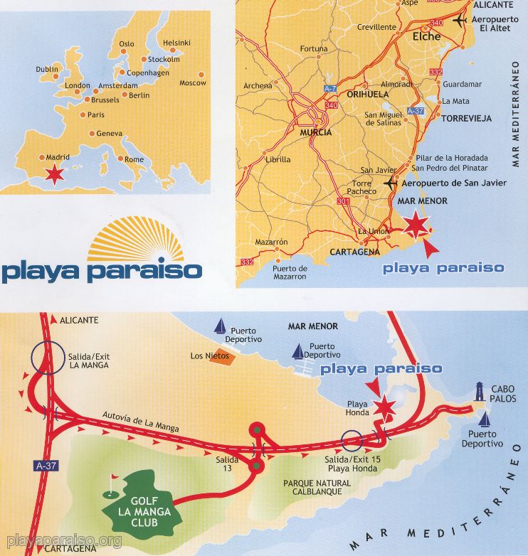 Playa Paraiso maps